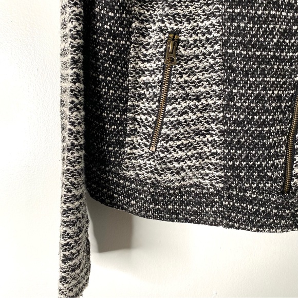 Lucky Brand Black White Tweed Moto Jacket - Picture 4 of 8